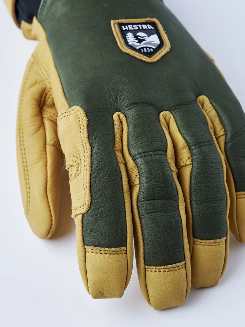 Hestra Ergo Grip Incline 5 Finger Glove in Forest/Natural Brown-1